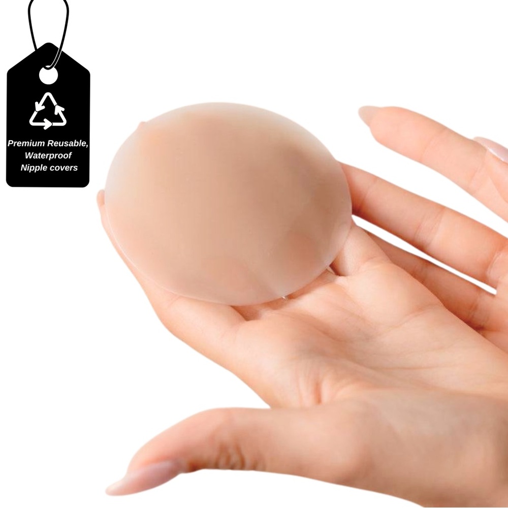 2 pairs Nipple Covers - Reusable, Sticky Adhesive, washable,Seamless
